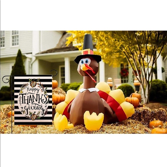 ZUEXT Welcome Thanksgiving Stripe Fall Garden Flag - Picture 7 of 7